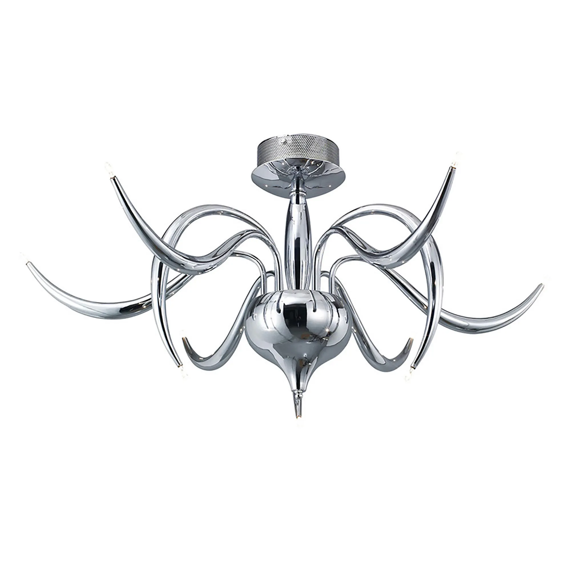 Llamas Polished Chrome Ceiling Lights Diyas Semi Flush Fittings Llamas Polished Chrome Ceiling Lights Diyas Semi Flush Fittings
